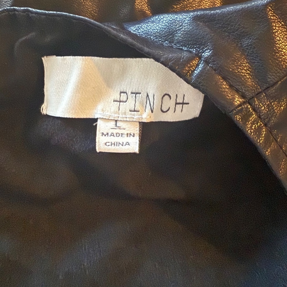 Anthropologie Pinch flutter sleeve faux leather Desi Mini Dress - Picture 8 of 10